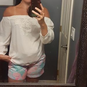 BOGO Off the shoulder express detailed top